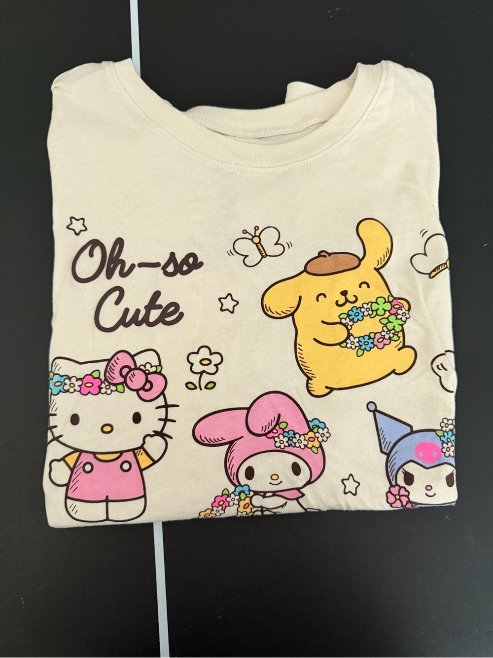 Kids 'Oh-so Cute' Character Graphic Tee - Cream